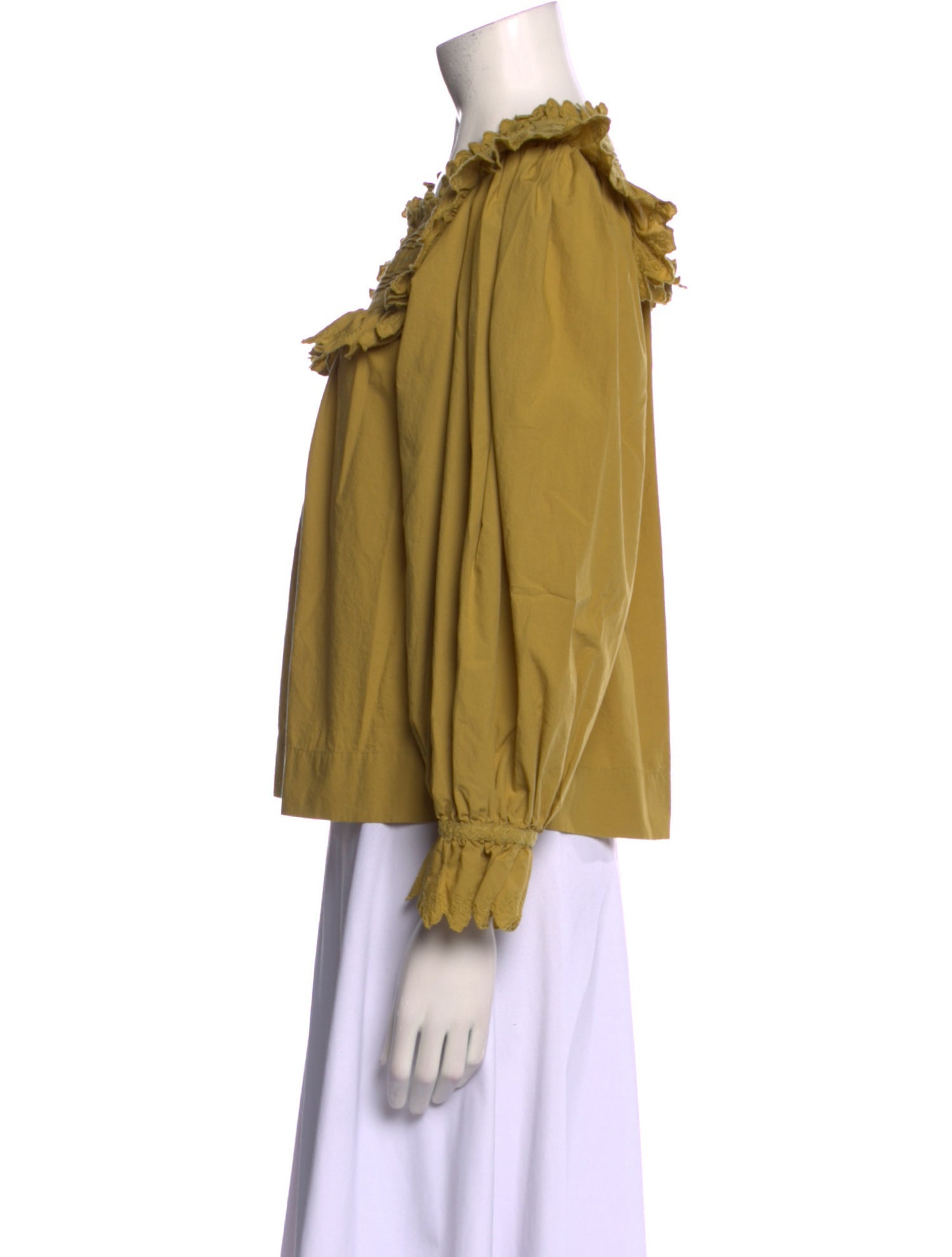 DÔEN Crew Neck Long Sleeve Blouse